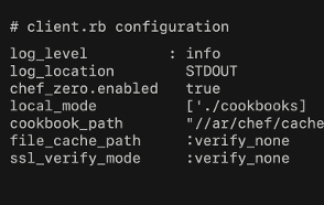 Black window featuring eight lines of code in white text