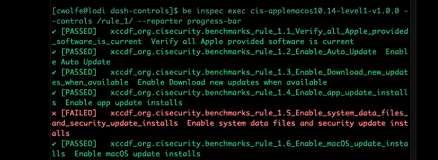 InSpec exec – controls